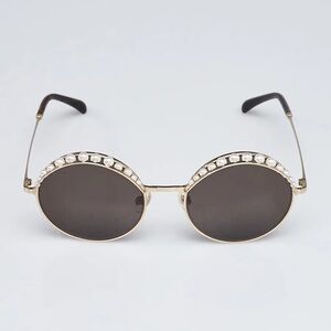 Chanel 4234-H Round Pearl Embellished Sunglasses